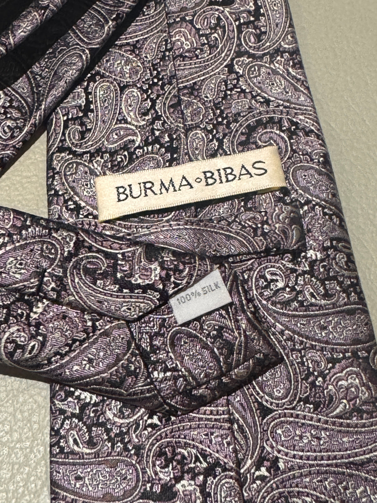 Dashing! Burma Bibas Black & Pink Paisley Silk Tie