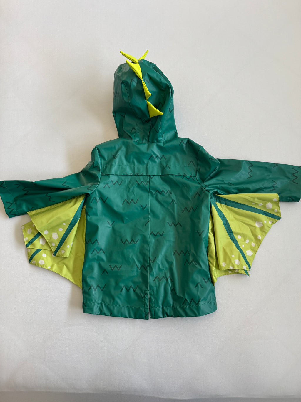 Imagine Dragon!  Cat & Jack Dragon Raincoat — Green & Yellow (Size 2T)