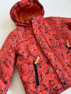 Adventure-Ready! Cat & Jack Fox Print Puffer Jacket — Red (Boys 3T)