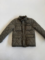 Dude!  Zara Boys Quilted Puffer Jacket — Olive Green (Size 6)