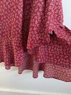 Romantic! Boho Floral Wrap Maxi Dress — Flowy A-Line (Size L)