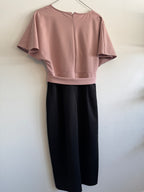 Pretty! Grace Karin Faux-Wrap Dress — Soft Pink (Size L)