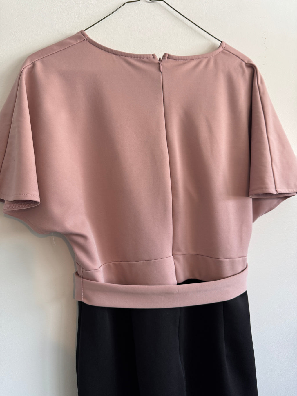 Pretty! Grace Karin Faux-Wrap Dress — Soft Pink (Size L)