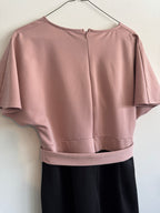 Pretty! Grace Karin Faux-Wrap Dress — Soft Pink (Size L)