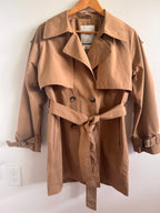 Classic! Abercrombie & Fitch Khaki Belted Trench Coat (Size Medium)