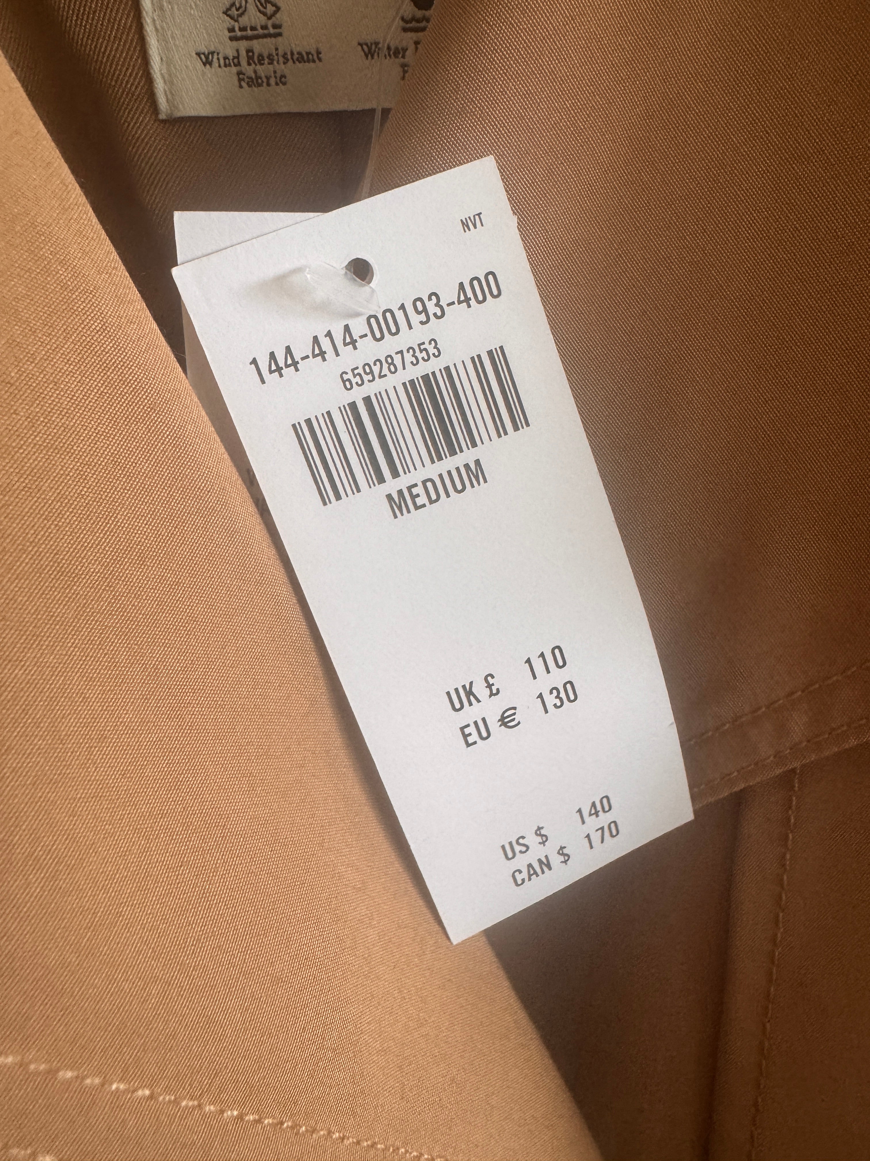 Classic! Abercrombie & Fitch Khaki Belted Trench Coat (Size Medium)
