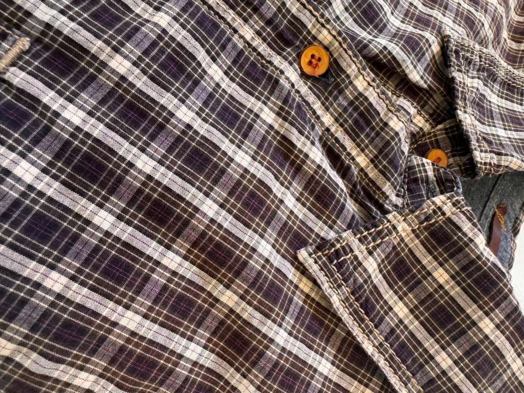 Weekend Favorite! Banana Republic Purple Plaid Button-Down Shirt