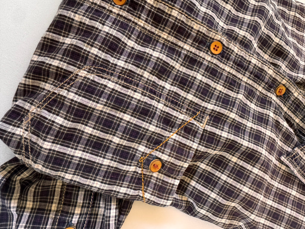 Weekend Favorite! Banana Republic Purple Plaid Button-Down Shirt