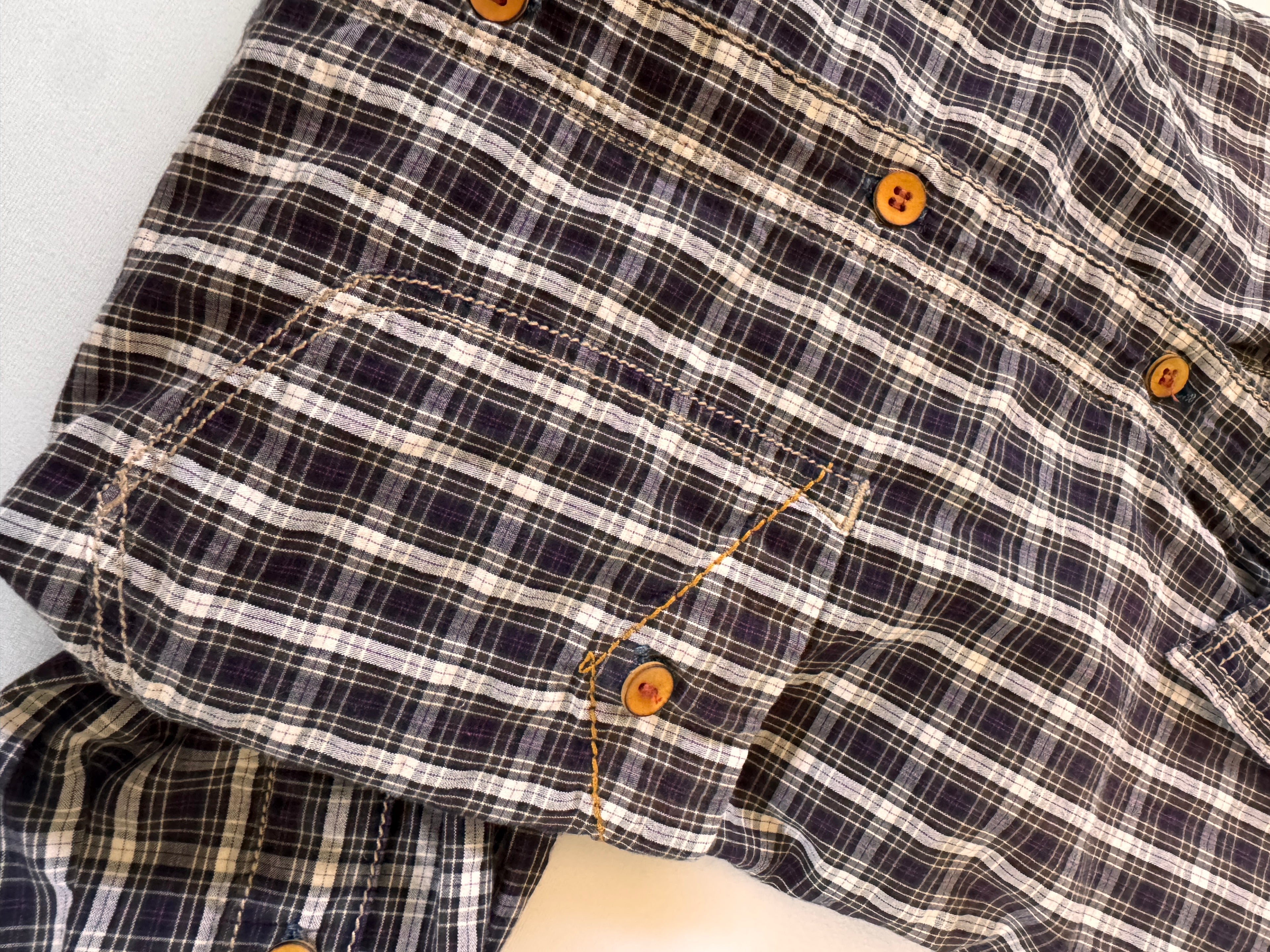 Weekend Favorite! Banana Republic Purple Plaid Button-Down Shirt