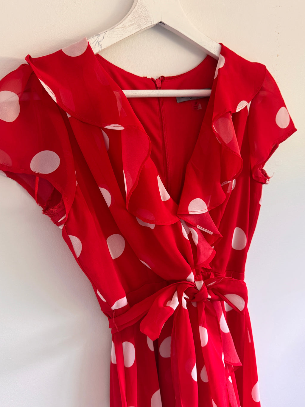 Polka Dot Darling! Danny & Nicole Red Polka Dot Dress Size 2P