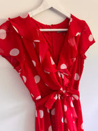 Polka Dot Darling! Danny & Nicole Red Polka Dot Dress Size 2P