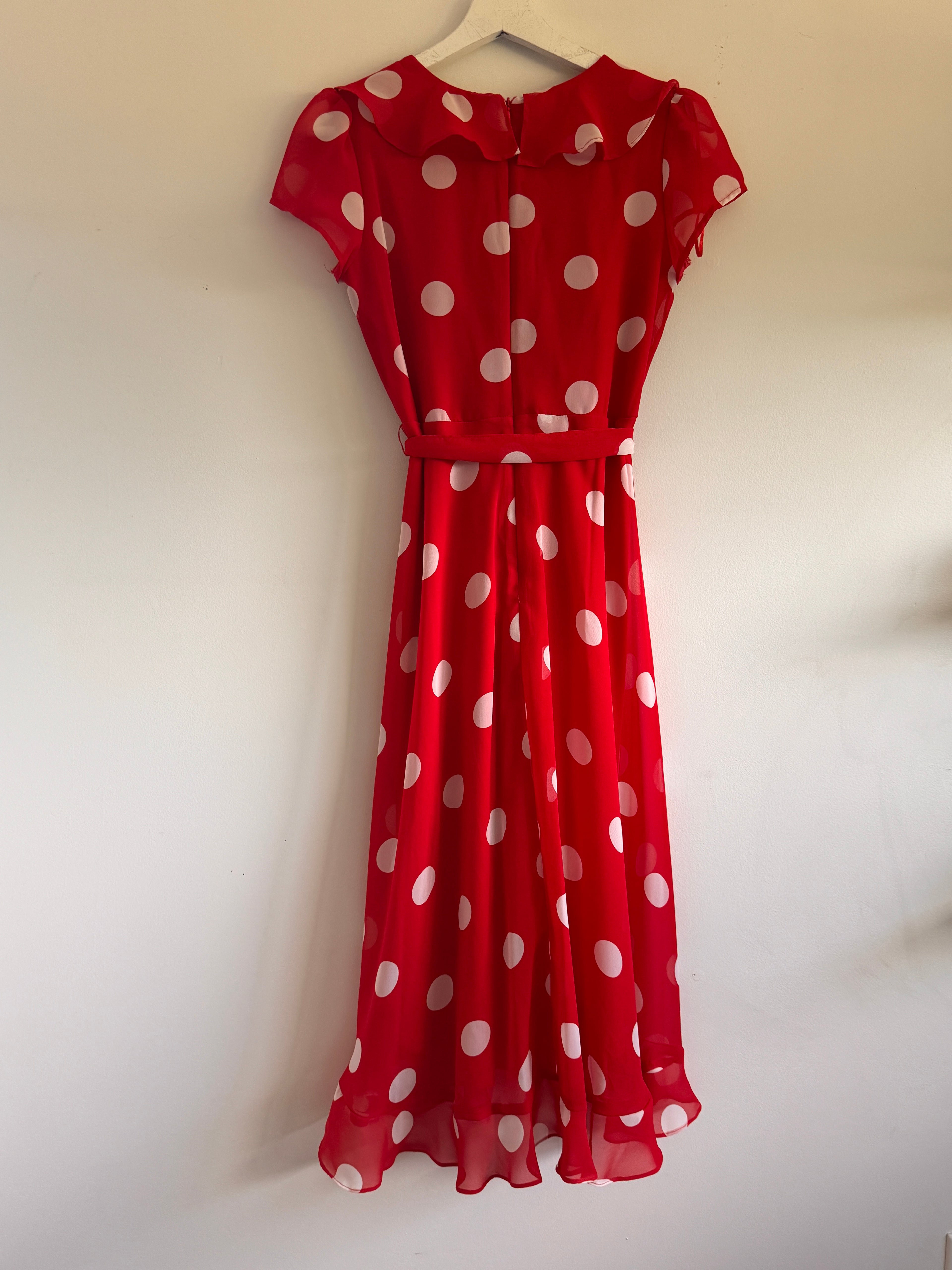 Polka Dot Darling! Danny & Nicole Red Polka Dot Dress Size 2P