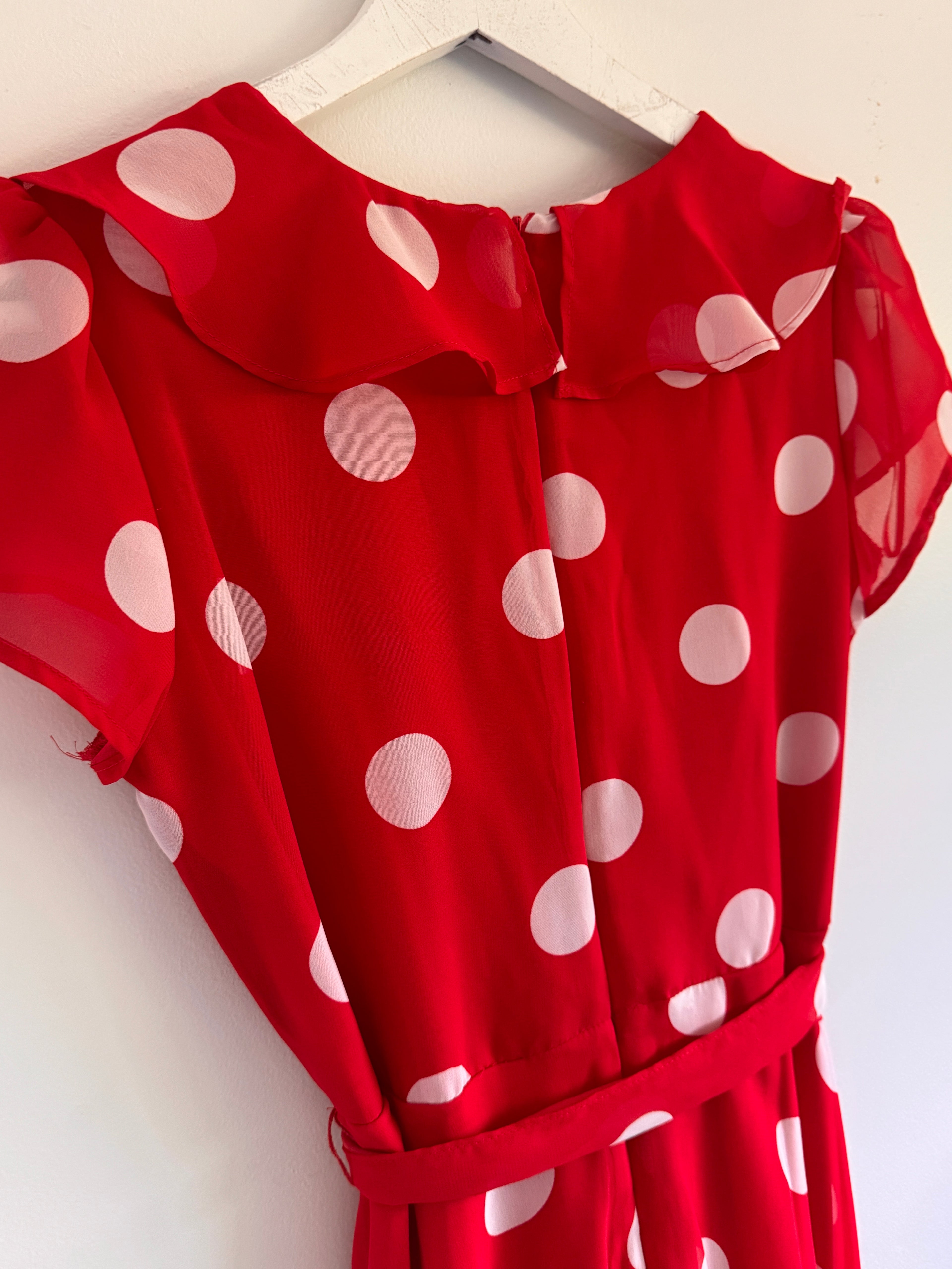 Polka Dot Darling! Danny & Nicole Red Polka Dot Dress Size 2P