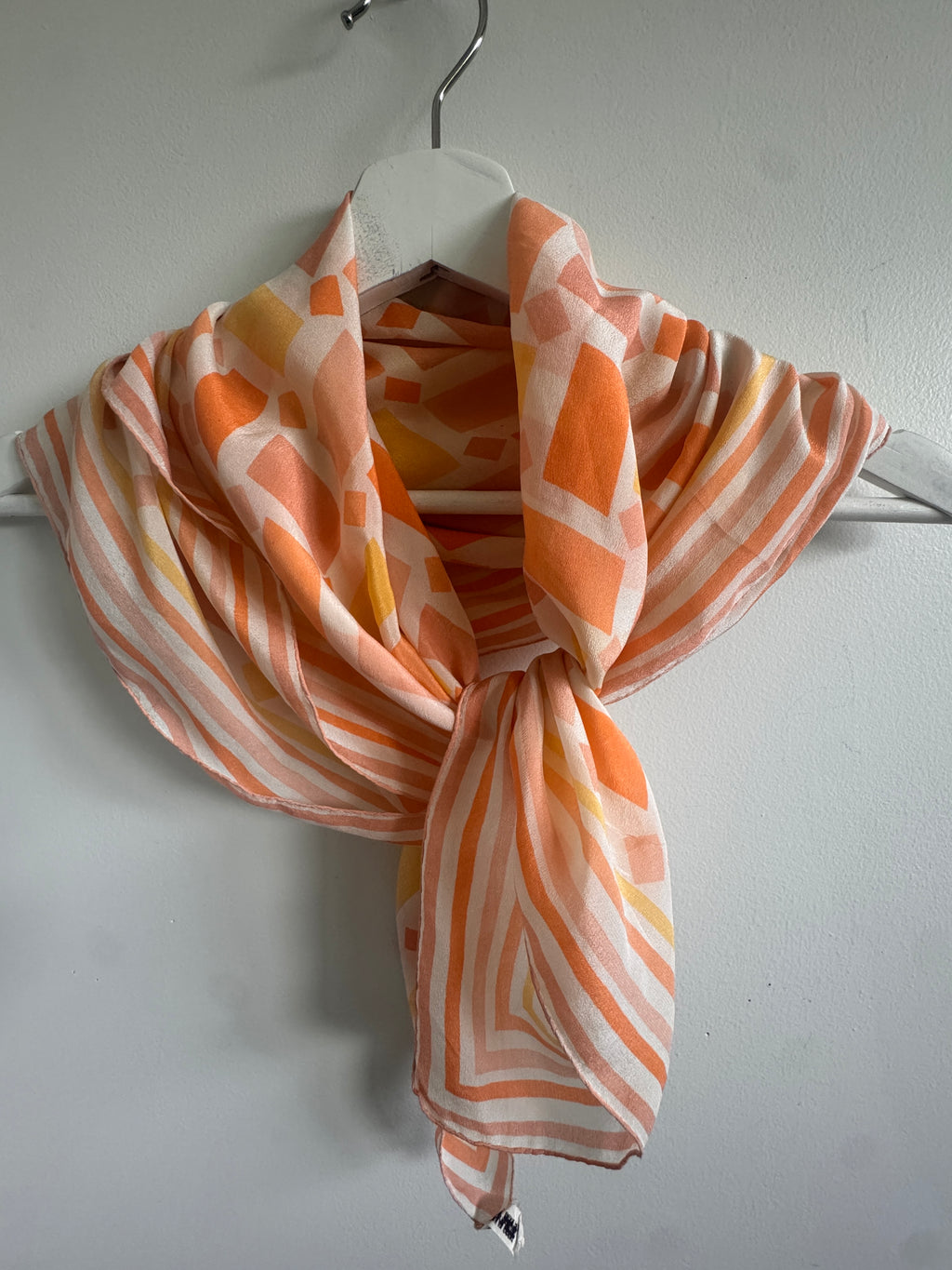 Mod Pop! Vintage Vera Neumann Geometric Scarf Made in USA 29" Square