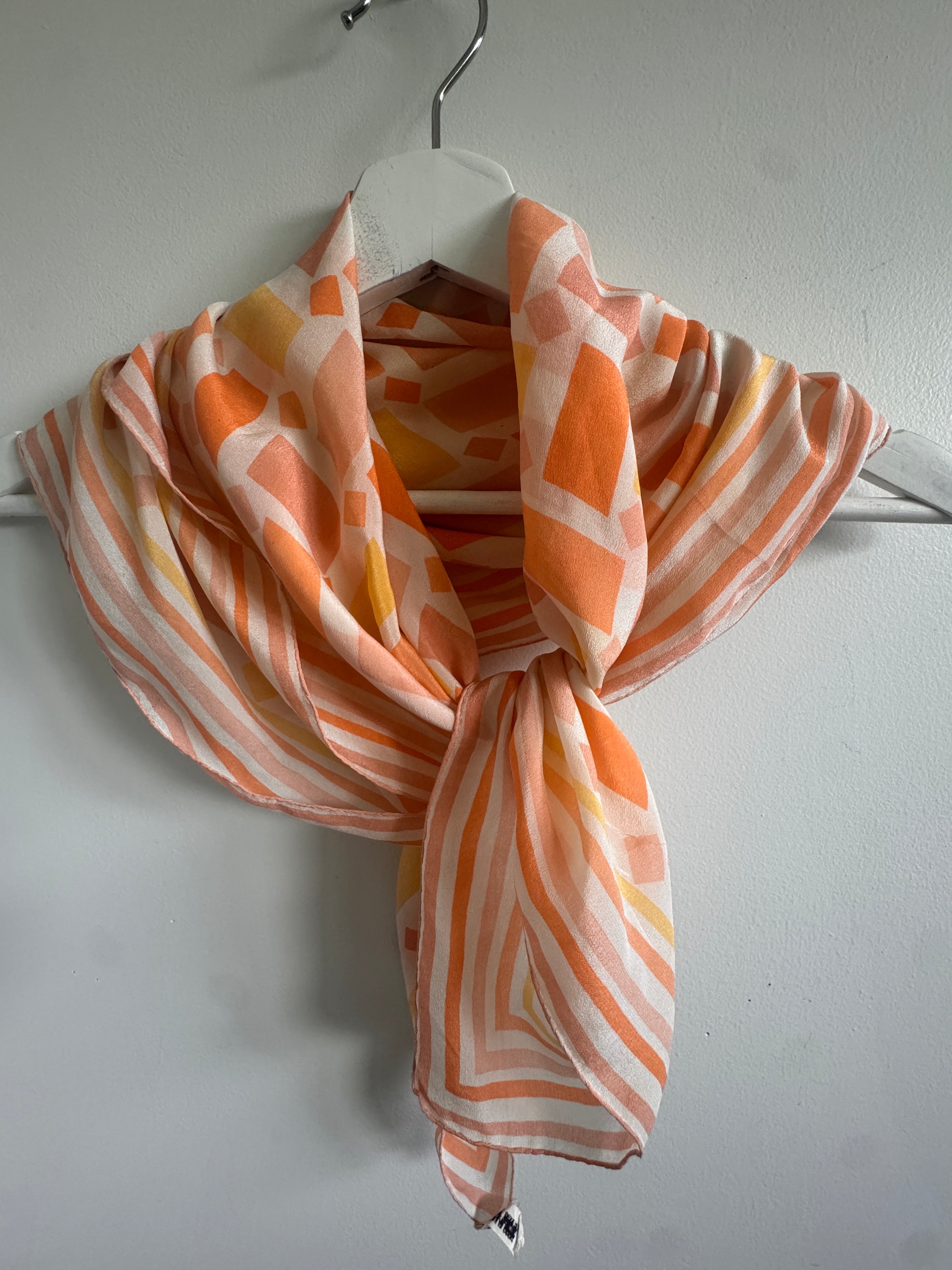 Mod Pop! Vintage Vera Neumann Geometric Scarf Made in USA 29" Square