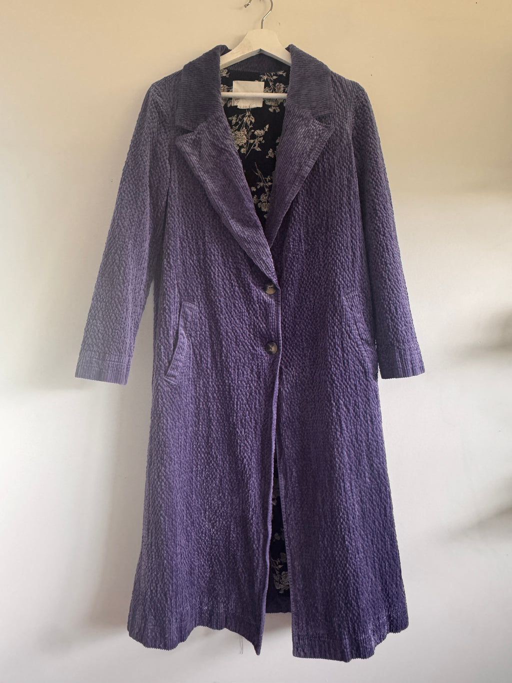 Cozy! Anthropologie Purple Chenille Long Coat