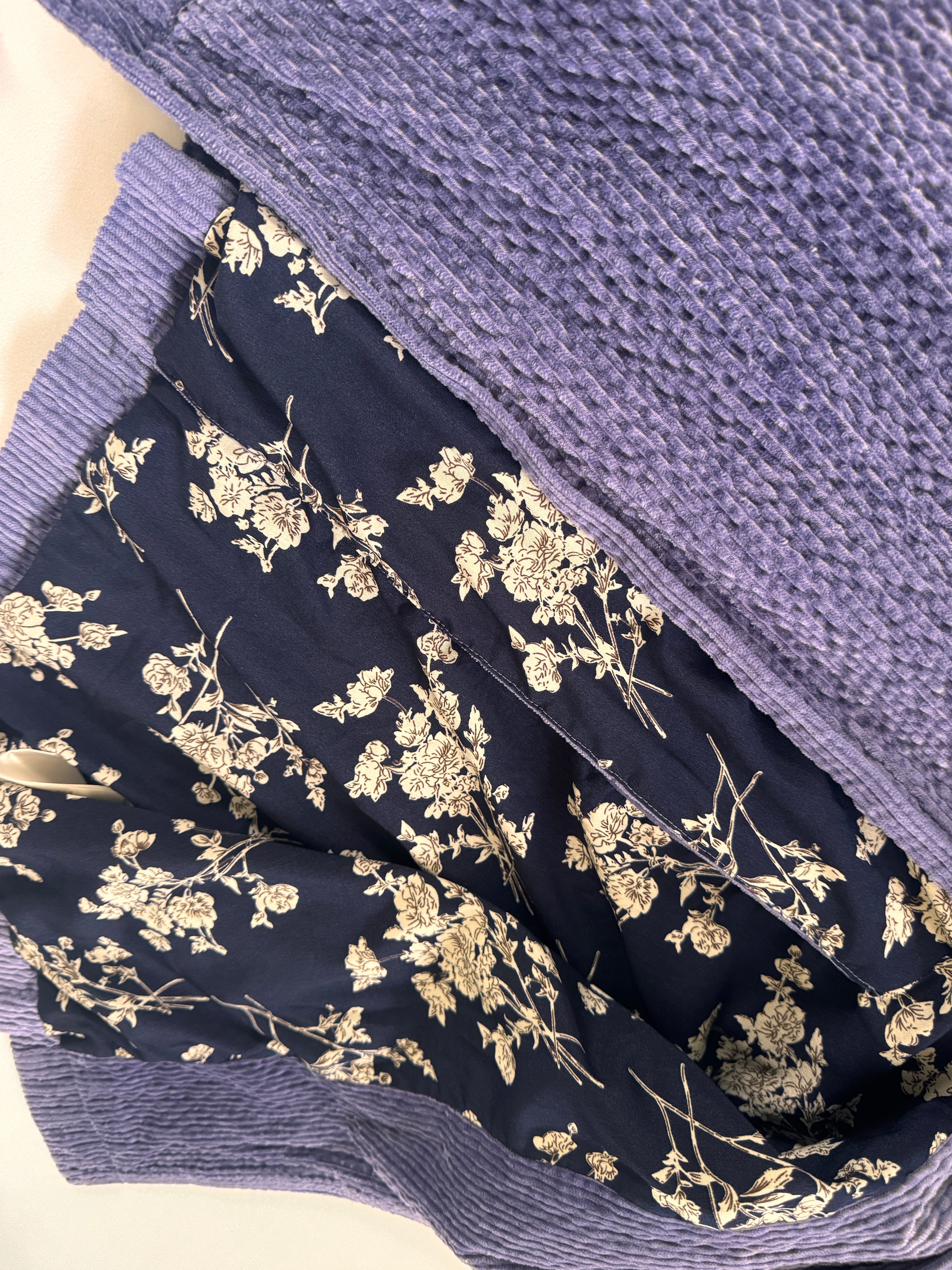 Cozy! Anthropologie Purple Chenille Long Coat