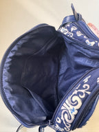 Charming! Vera Bradley Navy Blue Fleur-de-Lis Quilted Crossbody Bag