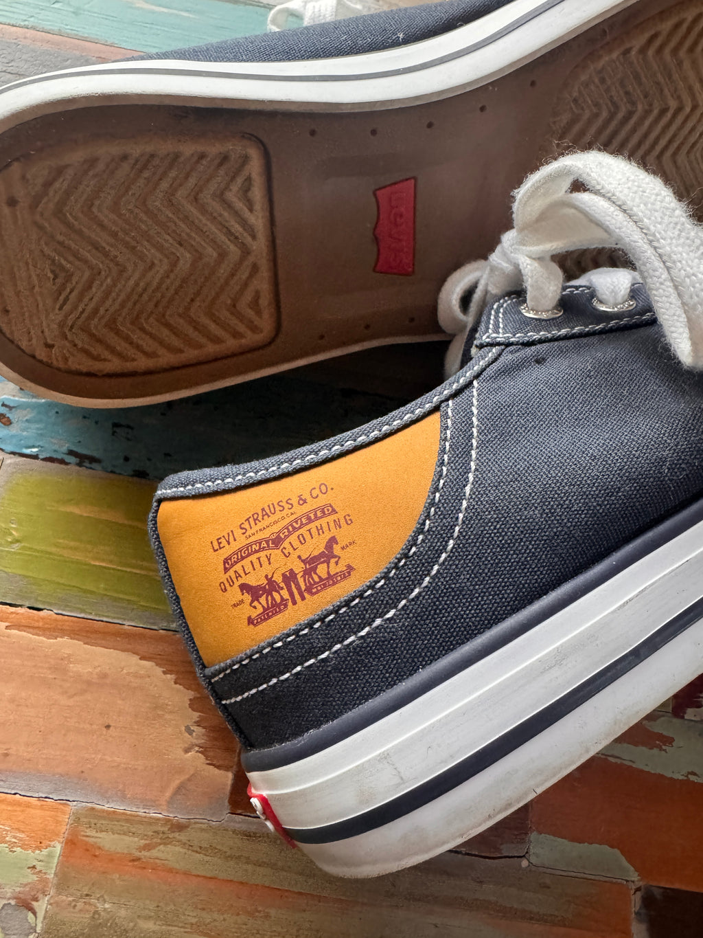 Fresh Kicks! Levi's Navy Canvas Sneakers