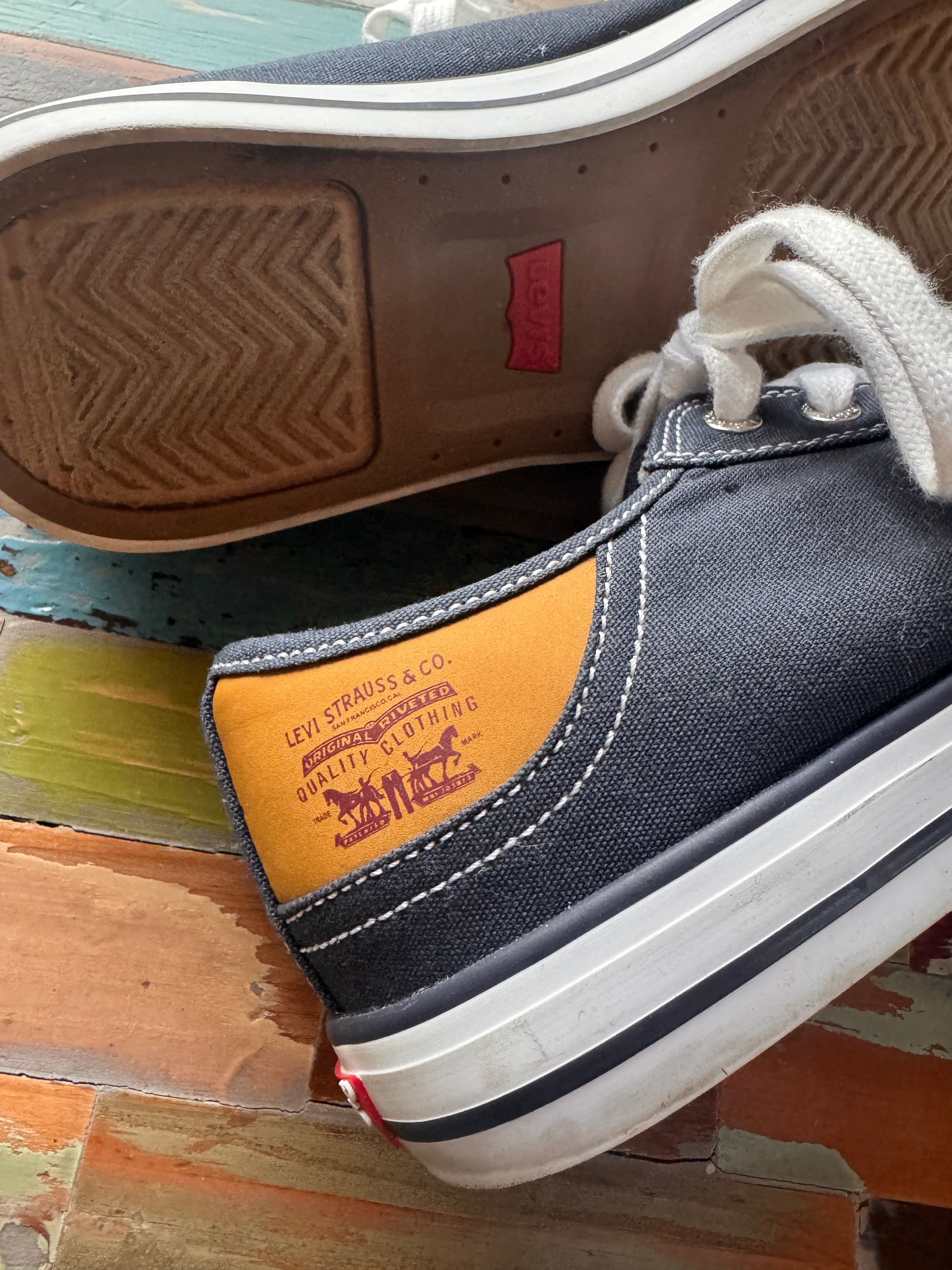 Fresh Kicks! Levi's Navy Canvas Sneakers