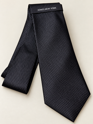 Sleek! Jones New York Black-on-Black Silk Tie