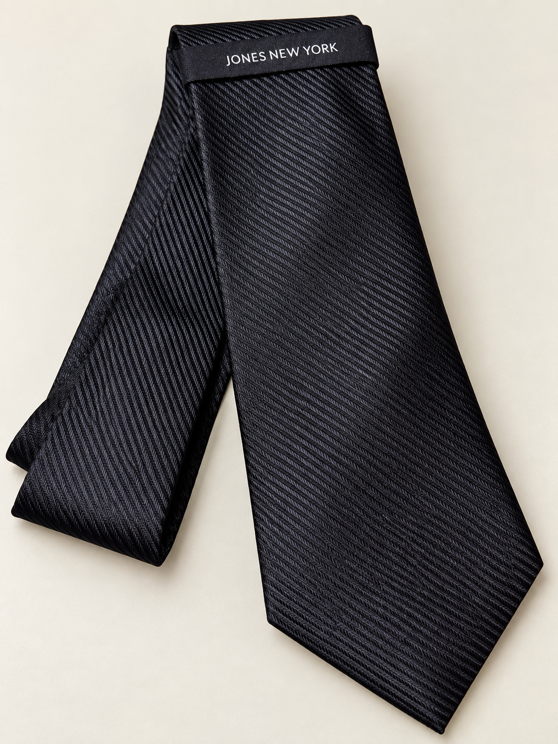 Sleek! Jones New York Black-on-Black Silk Tie