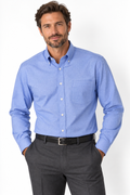 Crisp! Jos. A. Bank Traveler Blue & White Dress Shirt