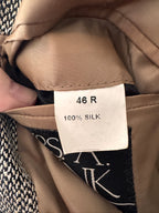 Size Label 46R and 100% silk