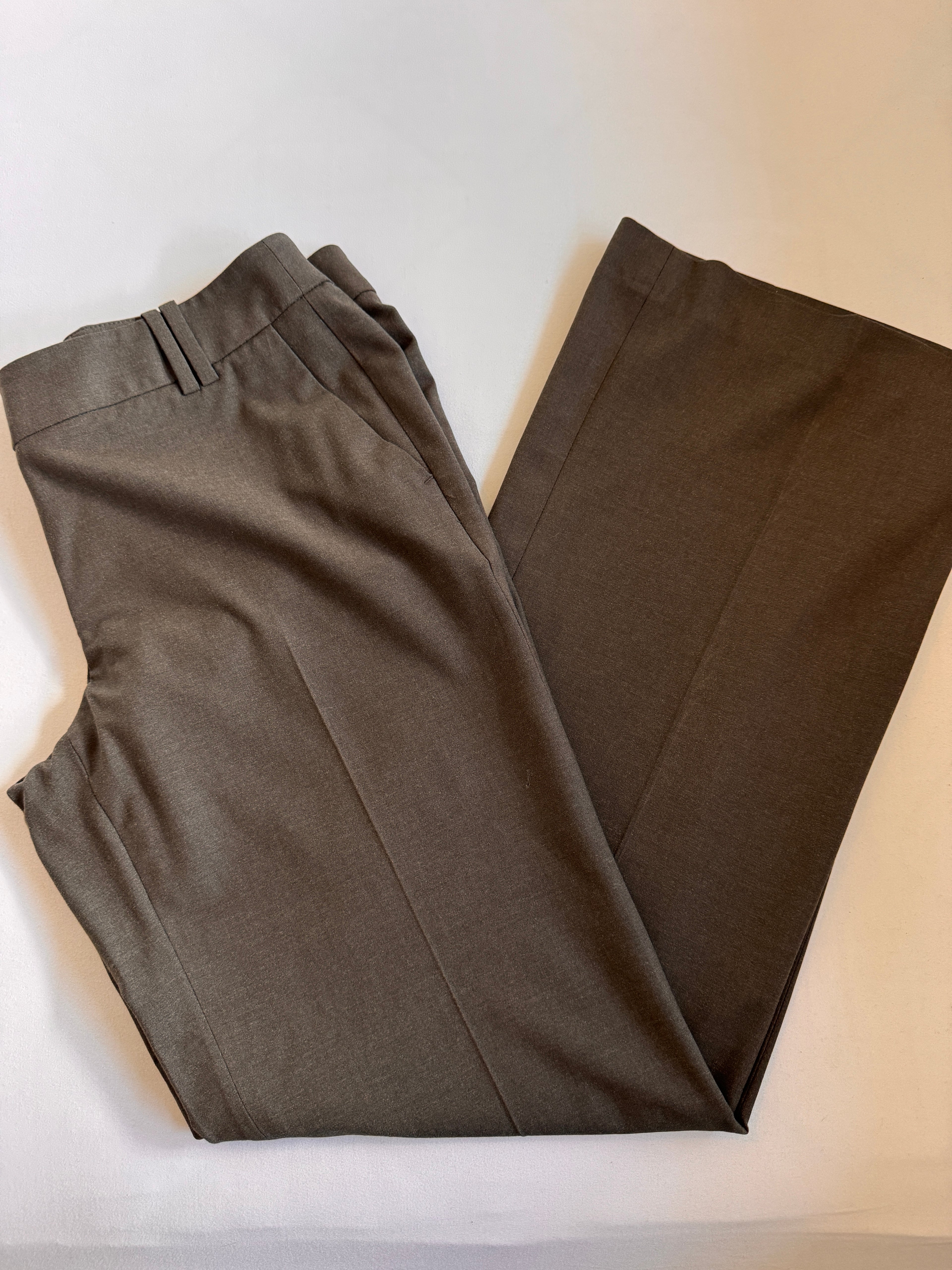 LOFT greige tone pants on a white background