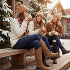 Winter lifestyle scene with boots visible