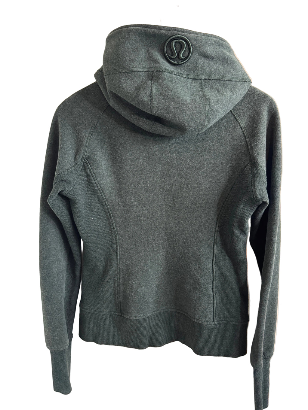 Lululemon sweatshirt with a logo on a beige surface