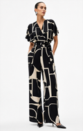 Avant Garde! Mango Satin Flutter Sleeve Jumpsuit (Size M, NWOT)