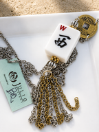Wild! Julio Designs Mahjong Tile Tassel Necklace - NWT