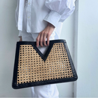 Resort Ready! Adornia Black Rattan Kane Clutch – NWT Boutique Bag