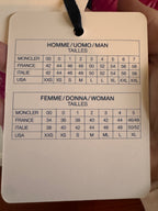 Measurement chart for men and women with size labels on a white background