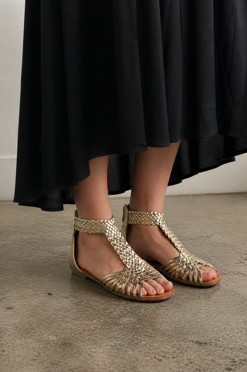Gold Nine West Mallory Sandals