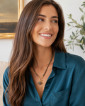 Estate Gemstone Rondelle Necklace: Labradorite / Gold
