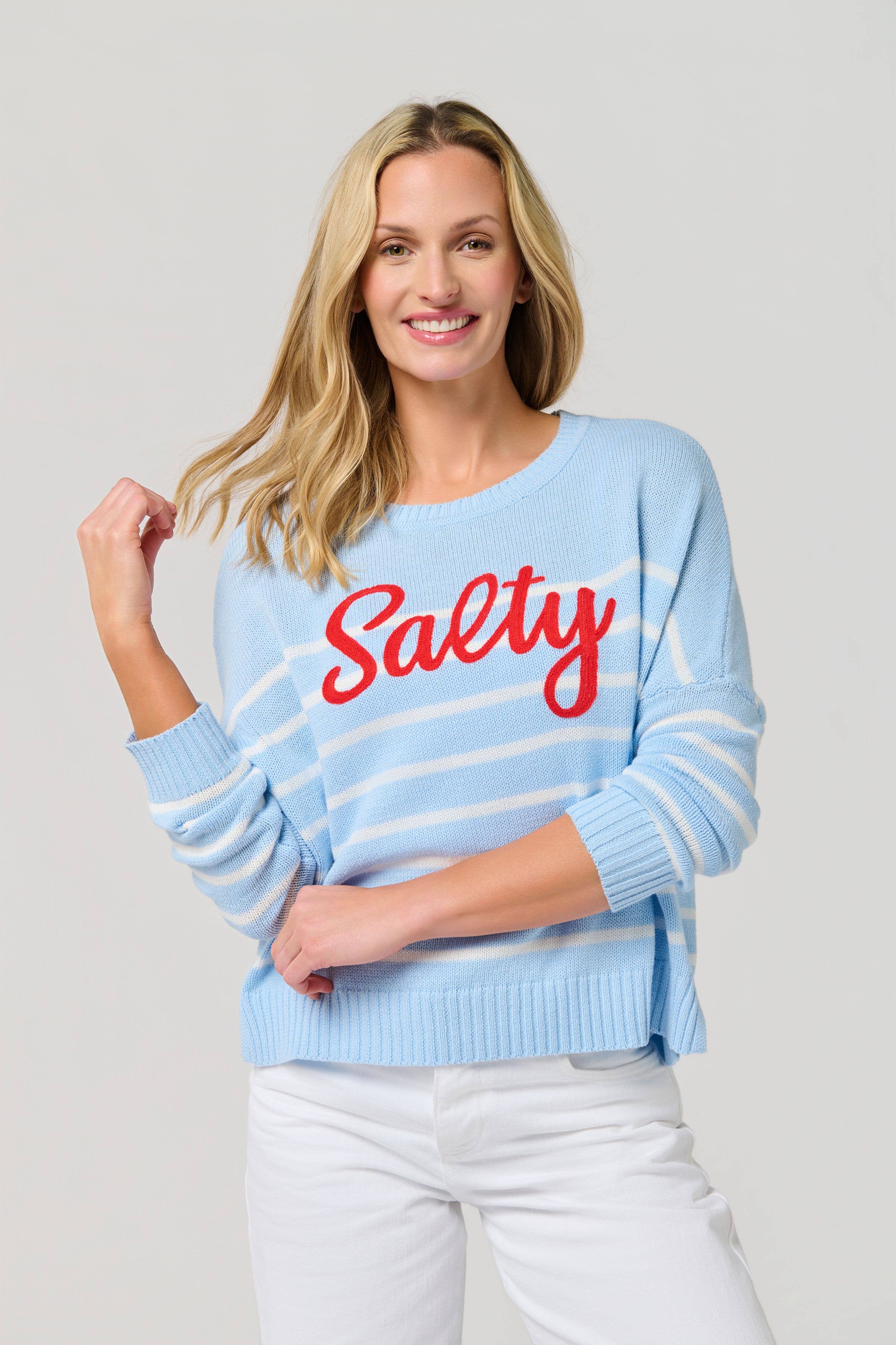 Blue striped "Salty" sweater 