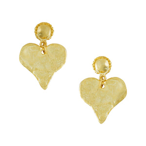 Sweet & Classic! Susan Shaw Beaded Top Heart Earrings