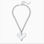 Susan Shaw Silver Heart Necklace