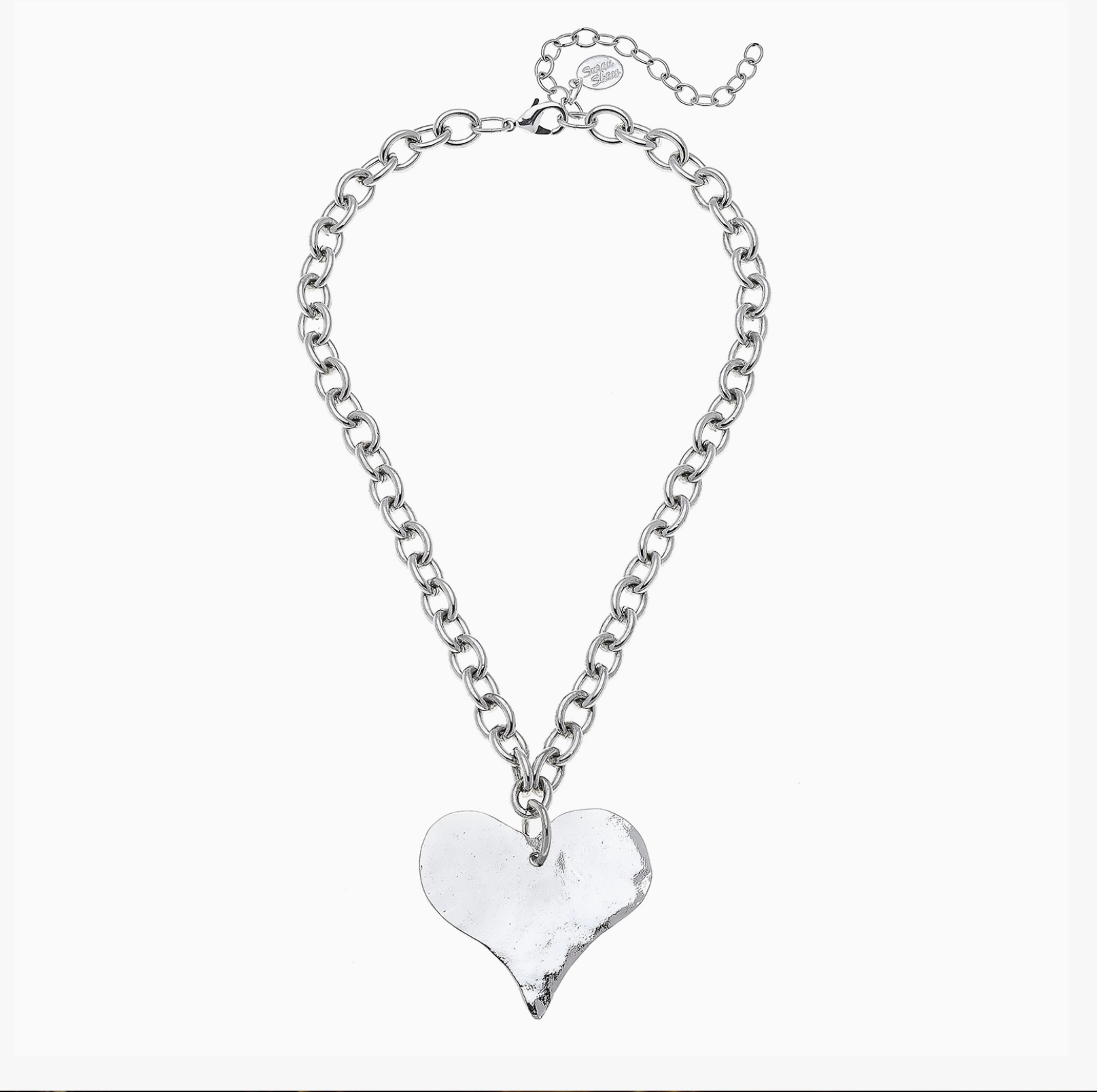 Susan Shaw Silver Heart Necklace