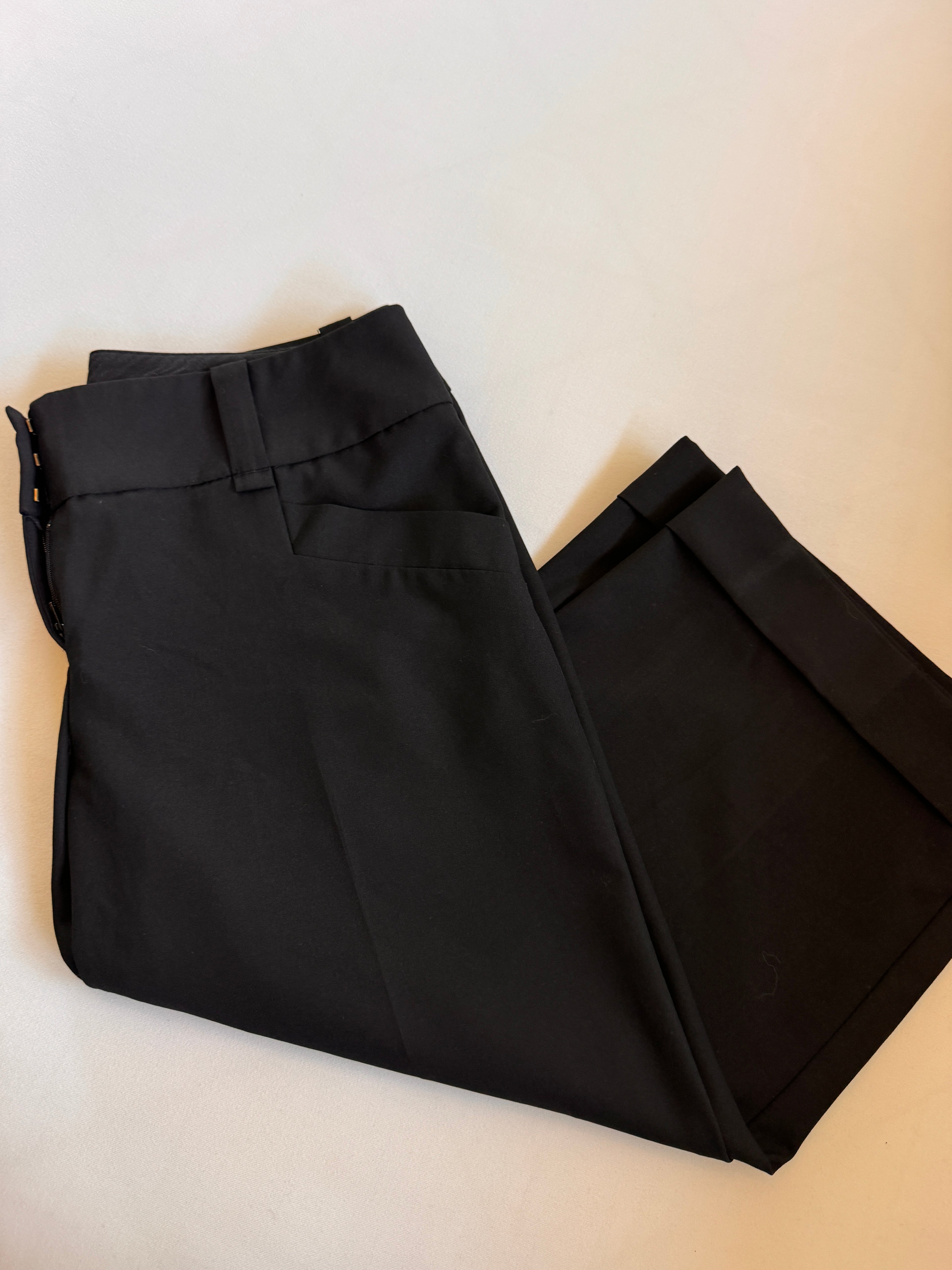 Pants folded on a white background