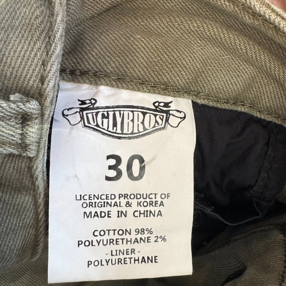 UglyBros Motorcycle Reinforced Riding Pants – Army Green Size 30
