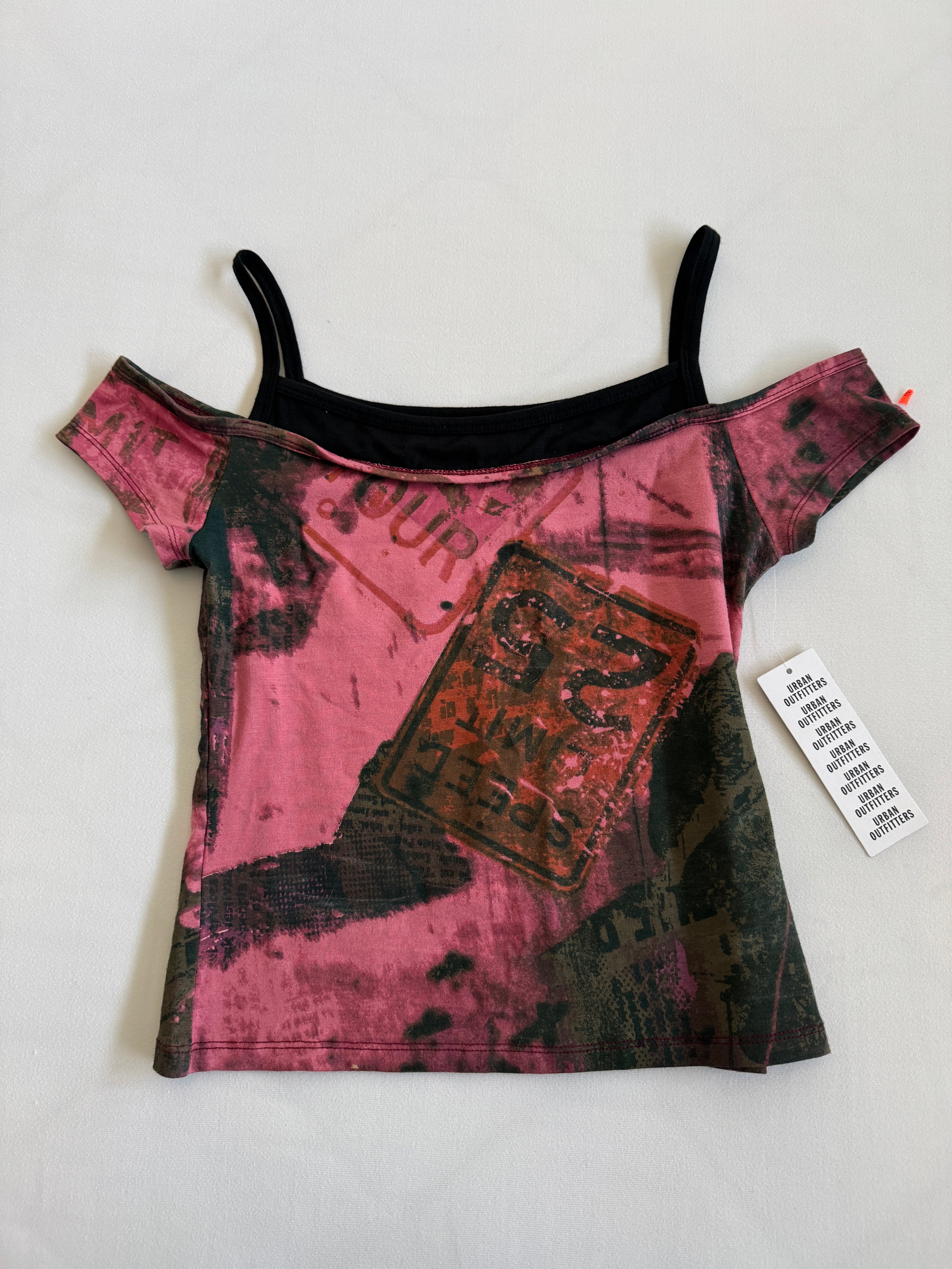 Punky! Silence + Noise Off-the-Shoulder Layered Boho Top