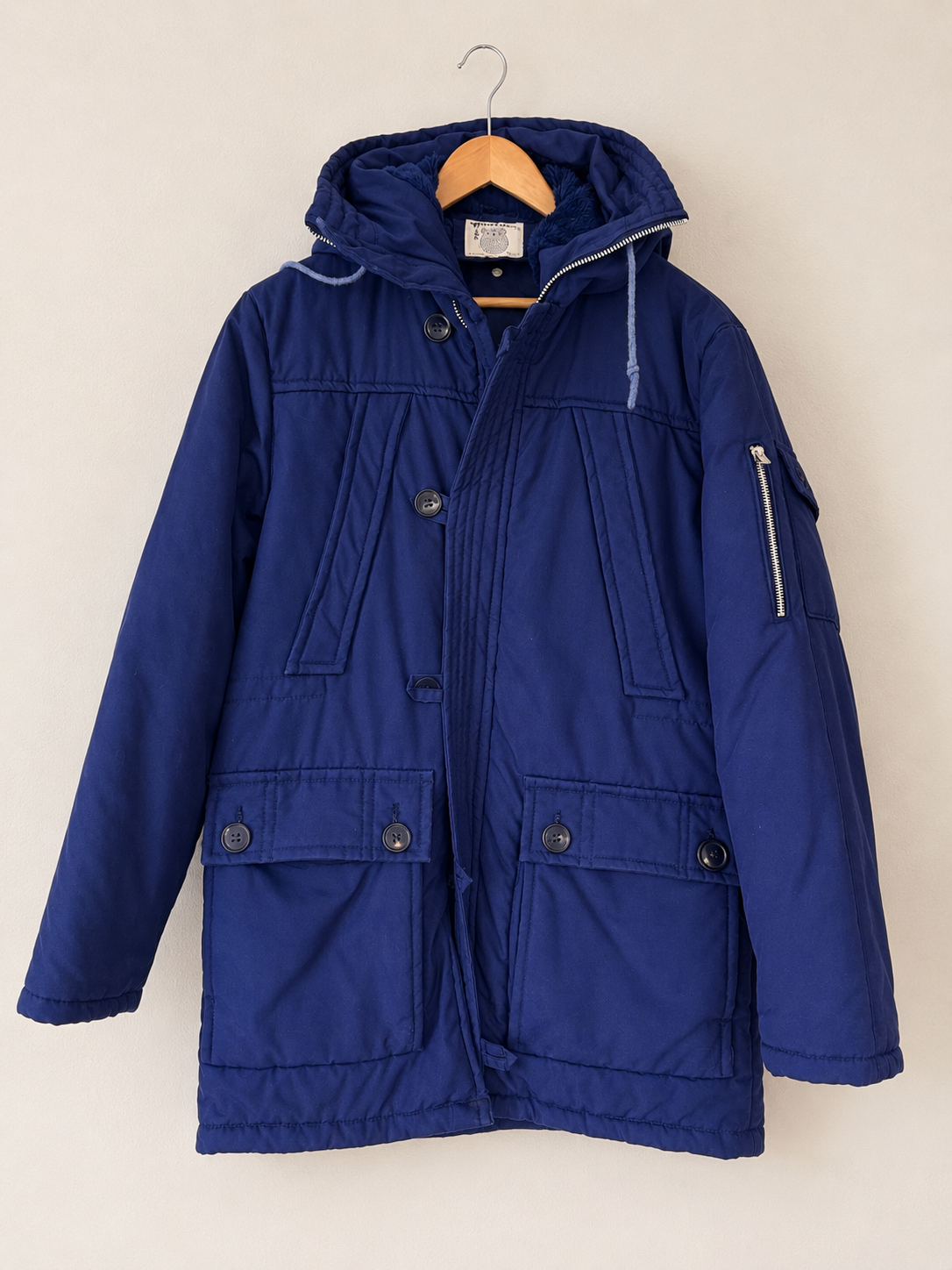 Cold Front! Vintage Northeast Royal Blue Hooded Puffer Parka