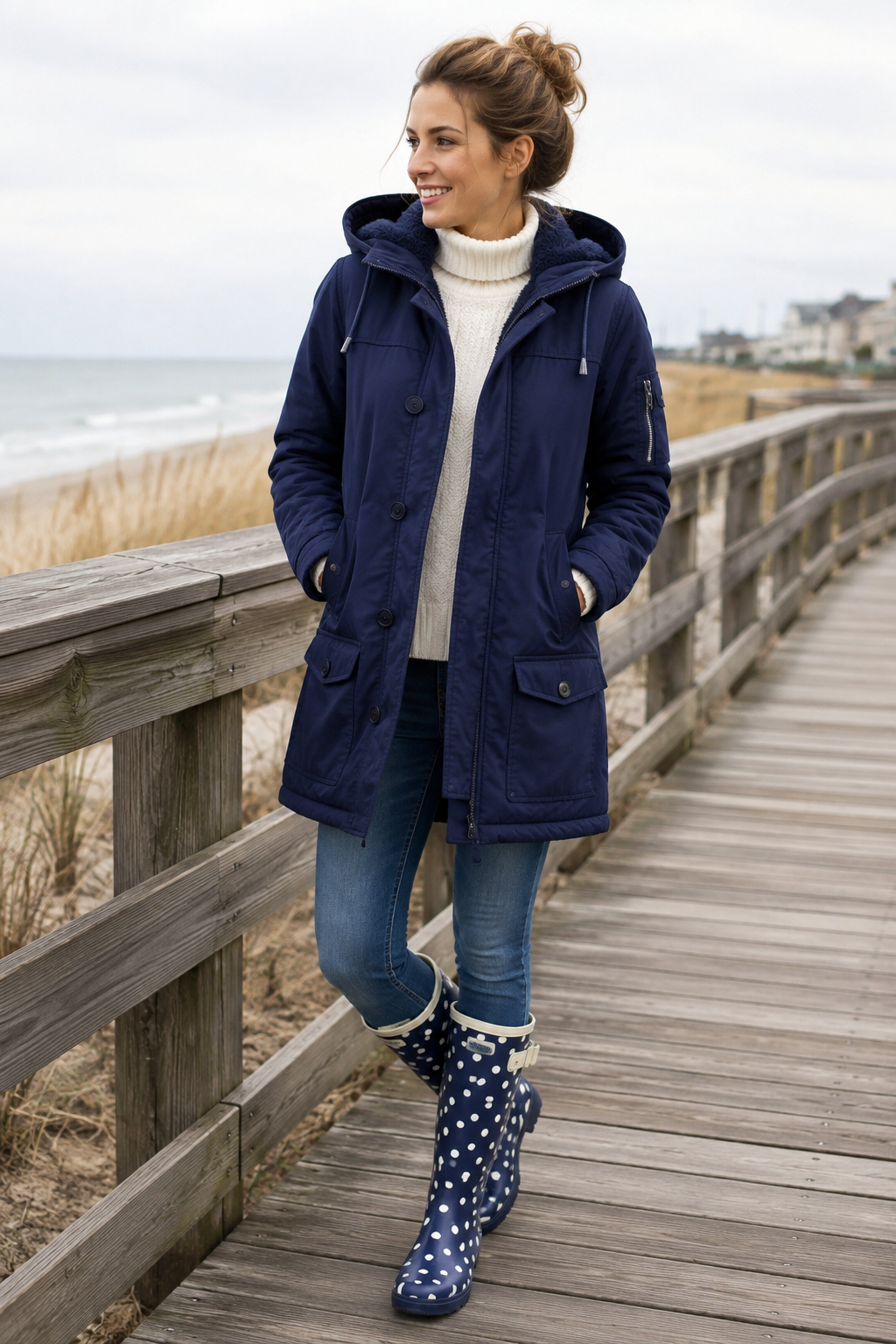 Cold Front! Vintage Northeast Royal Blue Hooded Puffer Parka