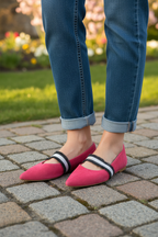 Pink Suede Ballet Flats Lifestyle