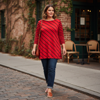 Red Striped Tunic Lifestyle Photo