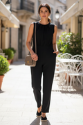 Theory Shirred Neckline Crepe Jumpsuit Lifestyle