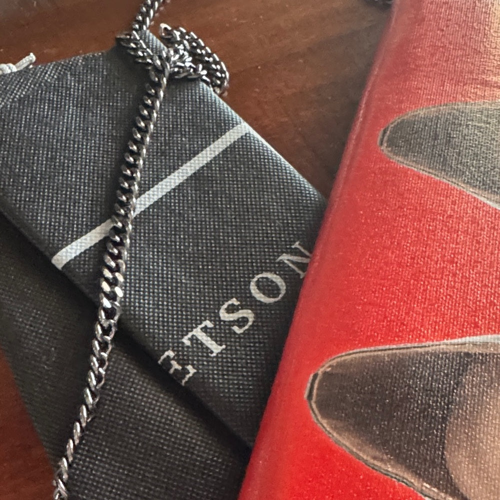 Kent Stetson signed Red Shoe Envelope Clutch - new, never used